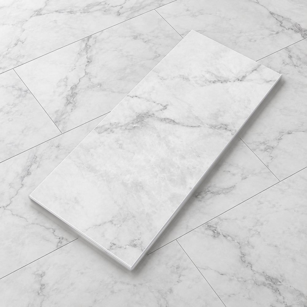IF-9405 Carrara White Microcement SPC flooring 12x24 – loose tile