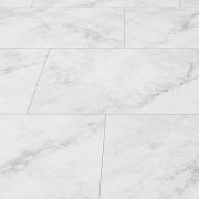 IF-9405 Carrara White Microcement SPC flooring 12x24 – close-up
