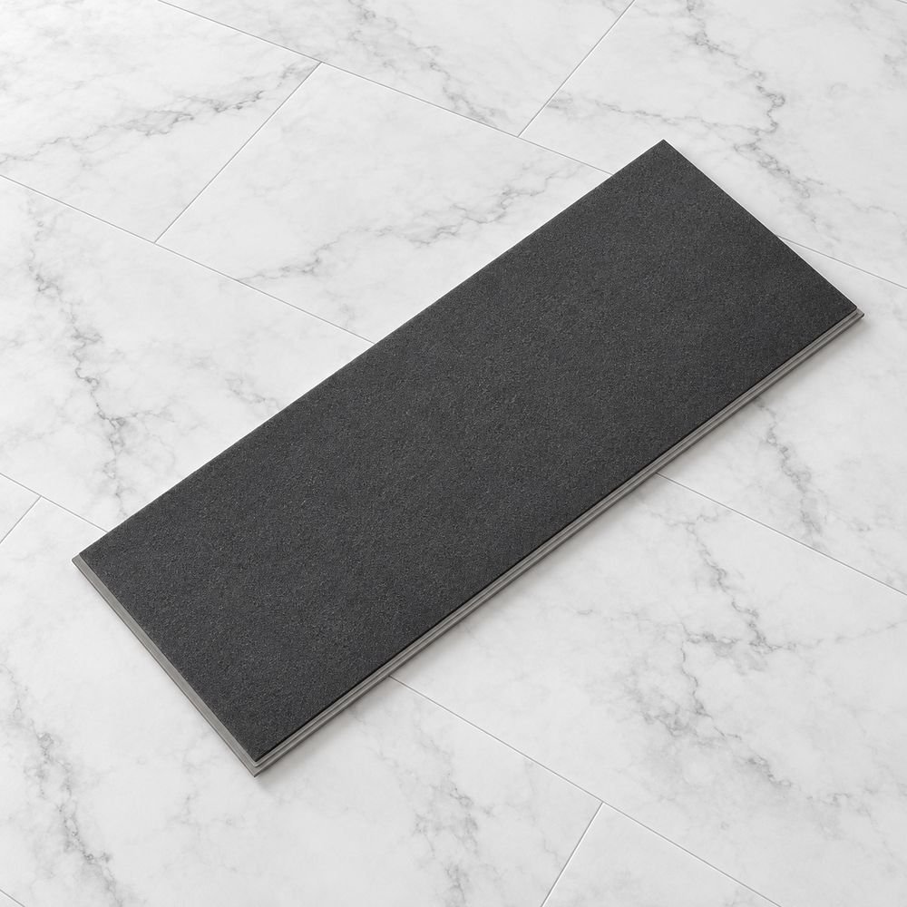 IF-9405 Carrara White Microcement SPC flooring 12x24 – back with attached IXPE underlay